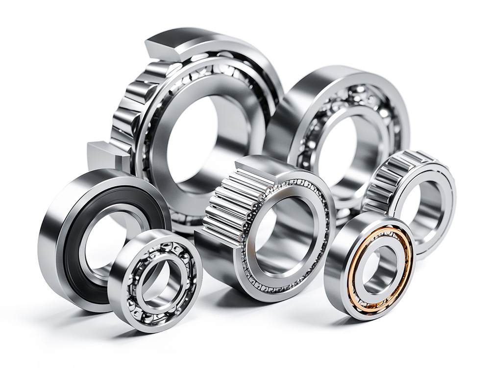 Group,Of,Ball,Bearings,Isolated,On,White,Background,3d